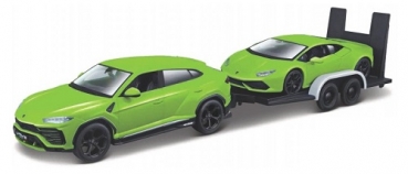 32753GR  Lamborghini Urus + Lamborghini Huracan Green 1:24